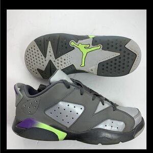 Nike Air Jordan VI 6 Retro Low GP Sneaker Shoes Dark Grey Kids Sz 3Y 768884-008